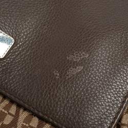 Aigner Beige/Brown Signature Canvas and Leather Flap Shoulder Bag