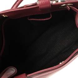 Pre Owned Aigner Burgundy Leather Cavallina Tote