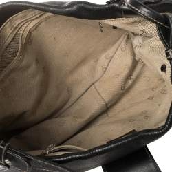 Pre Owned Aigner Black Leather Satchel