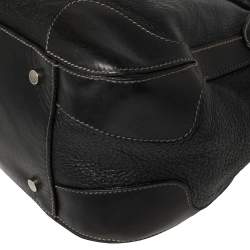 Pre Owned Aigner Black Leather Satchel