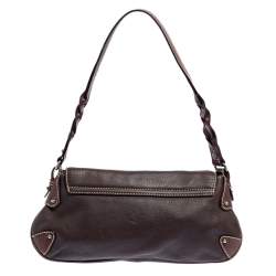Pre Owned حقيبة هوبو أيغنر جلد بني بقلاب