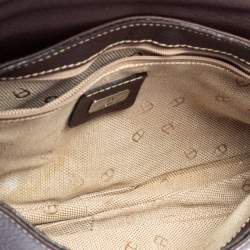 Pre Owned حقيبة هوبو أيغنر جلد بني بقلاب