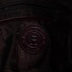 Pre Owned Aigner Burgundy Leather Hobo
