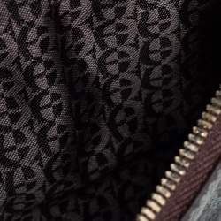 Pre Owned Aigner Brown/Black Signature Coated Canvas and Leather Fiorentina Belt Bag