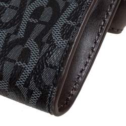 Pre Owned Aigner Brown/Black Signature Coated Canvas and Leather Fiorentina Belt Bag