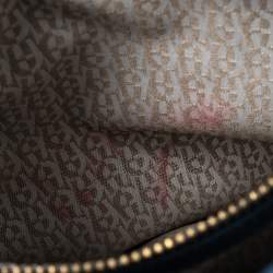 Pre Owned Aigner Blue Leather Turnlock Charm Tote