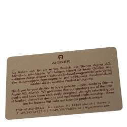 Pre Owned Aigner Blue Leather Turnlock Charm Tote