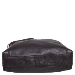 Pre Owned Aigner Dark Brown Leather Large Arya Hobo 