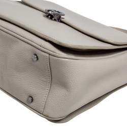 Pre Owned Aigner Beige Leather Genoveva Top Handle Bag