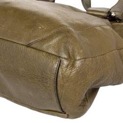 Aigner Green Leather Tote
