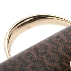 Pre Owned Aigner Brown Signature Coated Canvas Genoveva Top Handle Bag