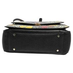 Pre Owned Aigner Multicolor Printed Coated Canvas and Leather Genoveva Top Handle Bag