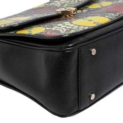 Pre Owned Aigner Multicolor Printed Coated Canvas and Leather Genoveva Top Handle Bag