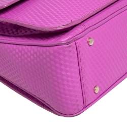 مملوكة مسبقًا Aigner Pink Embossed Leather Genoveva M Top Handle Bag 