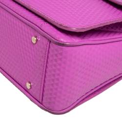 مملوكة مسبقًا Aigner Pink Embossed Leather Genoveva M Top Handle Bag 