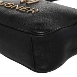 Pre Owned Aigner Black Leather Bombe A Camera Crossbody Bag