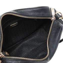 Pre Owned Aigner Black Leather Bombe A Camera Crossbody Bag