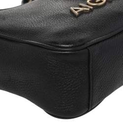 Pre Owned Aigner Black Leather Bombe A Camera Crossbody Bag