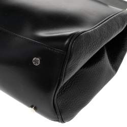 Pre Owned Aigner Black Leather Chain Tote