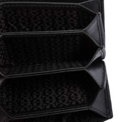 Pre Owned Aigner Black Quilted Leather Genoveva Card Holder