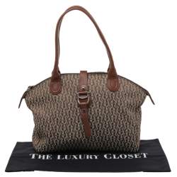 مملوكة مسبقًا Aigner Beige Signature Canvas And Leather Shoulder Bag