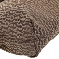 مملوكة مسبقًا Aigner Beige Signature Canvas And Leather Shoulder Bag