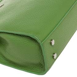 Pre Owned Aigner Green Grained Leather Cybill Tote