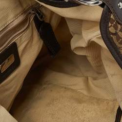 Pre Owned Aigner Beige/Brown Signature Canvas And Leather Hobo