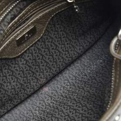 Aigner Dark Beige Grained Leather Cybill Tote