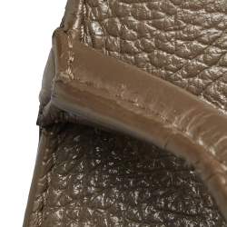 Aigner Dark Beige Grained Leather Cybill Tote