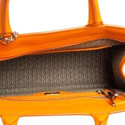 Pre Owned Aigner Orange Leather Cybill Tote