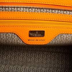 Pre Owned Aigner Orange Leather Cybill Tote