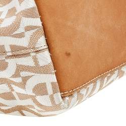 Aigner Beige/Cream Canvas And Leather Baguette