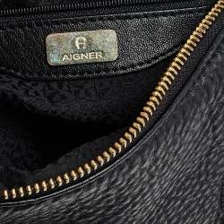 Pre Owned حقيبة هوبو أيغنر جلد أسود