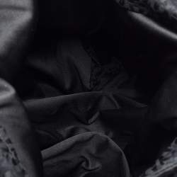 Pre Owned Aigner Black Fabric and Leather Cage Tote