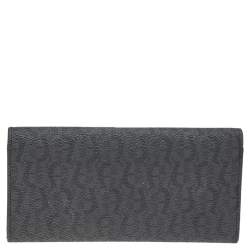 Pre Owned Aigner Grey Monogram Leather Wallet
