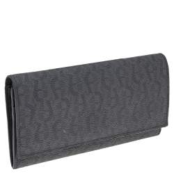 Pre Owned Aigner Grey Monogram Leather Wallet