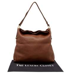 Pre Owned Aigner Brown Leather Large Arya Hobo