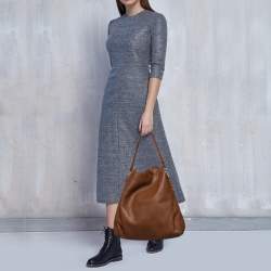 Pre Owned Aigner Brown Leather Large Arya Hobo