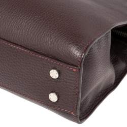 Pre Owned Aigner Burgundy Leather XS Cybill Tote