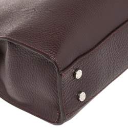 Pre Owned Aigner Burgundy Leather XS Cybill Tote