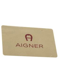 Pre Owned Aigner Burgundy Leather XS Cybill Tote