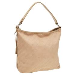 Pre Owned Aigner Beige Leather Hobo