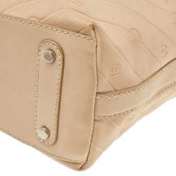 Pre Owned Aigner Beige Leather Hobo