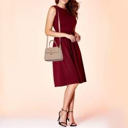 Pre Owned Aigner Pink Leather Genoveva Top Handle Bag