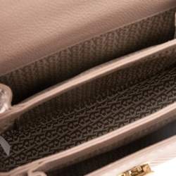 Pre Owned Aigner Pink Leather Genoveva Top Handle Bag