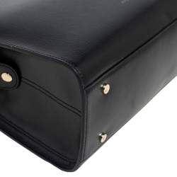 Pre Owned Aigner Black Leather Medium Carol Tote