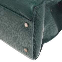 Pre Owned Aigner Green Leather Tote