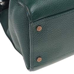 Pre Owned Aigner Green Leather Tote