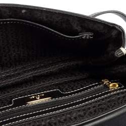 Pre Owned حقيبة كتف أيغنر ديادورا جلد أسود